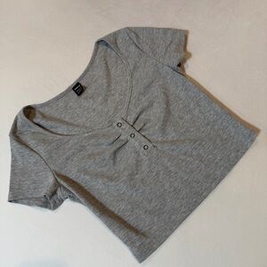SHEIN Heather Gray Crop Top